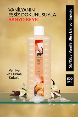 Senses Vanilla Bliss Vanilya ve Hurma Kokulu Banyo Köpüğü 500 Ml.