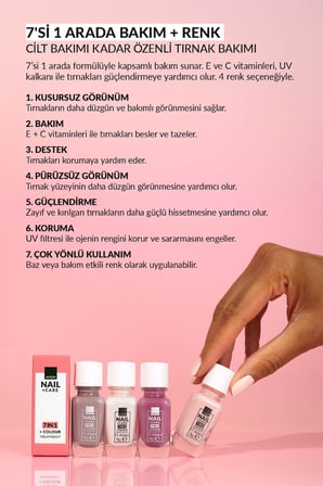 Nail+Care 7'si 1 Arada Bakım Etkili Oje - Cloud Comfort