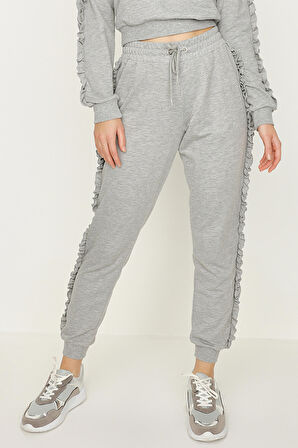 Kadın Fırfır Detay Jogger Pantolon