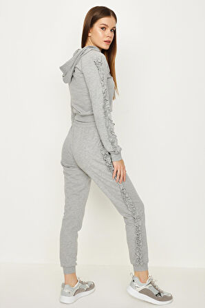 Kadın Fırfır Detay Jogger Pantolon