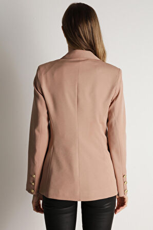 Kadın Gold Düğmeli Blazer Ceket