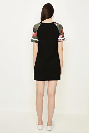 Kadın Kamuflaj Detaylı Bodycon Elbise