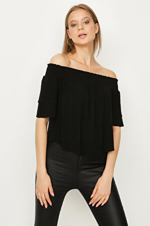 Kadın Carmen Yaka Bluz