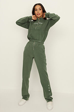 Kadın Fermuar Detaylı Eşofman Altı