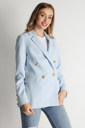 Kadın Gold Düğmeli Blazer Ceket