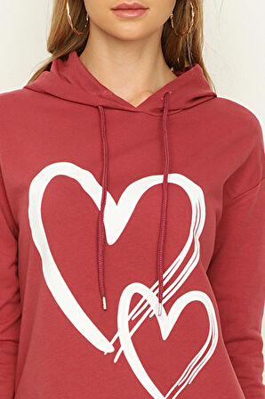 Kadın Kapüşonlu Sweat Elbise