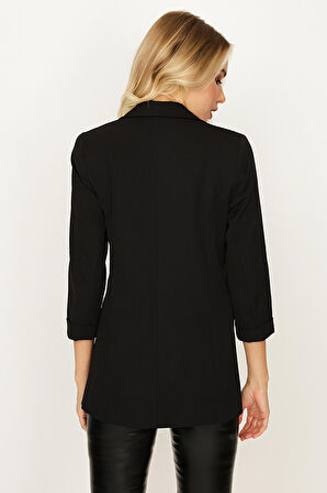 Kadın Kolları Katlamalı Blazer Ceket
