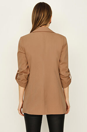 Kadın Kolları Katlamalı Blazer Ceket