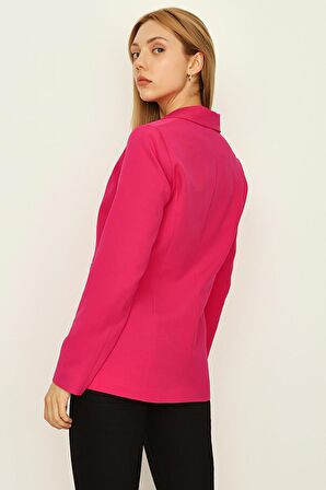 Kadın Tek Düğmeli Blazer Ceket