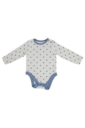 Bebek %100 Pamuk Lisanslı Mickey Mouse Baskılı Salopet Tulum & Bodysuit & Çorap Takımı