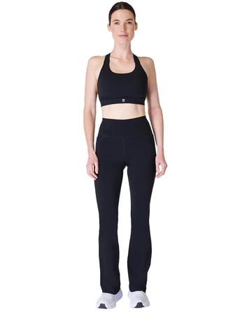 Sweaty Betty SB9218R-001 POWER 32 WORKOUT BOOT C Siyah Yüksek Bel Normal Düz Kadın Eşofman Altı