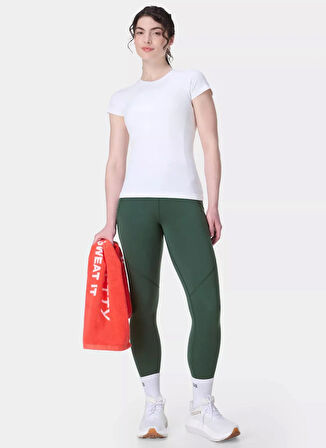 Sweaty Betty SB5400-310 POWER WORKOUT LEGGINGS Yeşil Düz Kadın Tayt