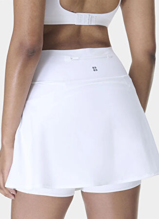 Sweaty Betty SB9322-005 POWER SKORT Beyaz Normal Düz Kadın Etek
