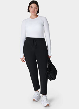 Sweaty Betty SB5376AFLE-001 EXPLORER 27 TROUSER Siyah Yüksek Bel Normal Düz Kadın Eşofman Altı