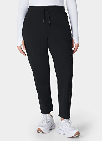 Sweaty Betty SB5376AFLE-001 EXPLORER 27 TROUSER Siyah Yüksek Bel Normal Düz Kadın Eşofman Altı