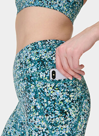 SB5400A -12792 POWER  WORKOUT LEGGI Mavi Regular Fit Desenli Kadın Tayt