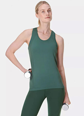 SB6545-6885 ATHLETE SEAMLESS WORKOU Yeşil U Yaka Regular Fit  Kadın Atlet