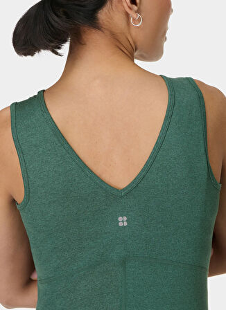 SB9883B-12837 GAIA V-NECK TANK Yeşil U Yaka Regular Fit  Kadın Atlet