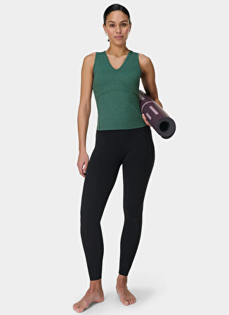 SB9883B-12837 GAIA V-NECK TANK Yeşil U Yaka Regular Fit  Kadın Atlet