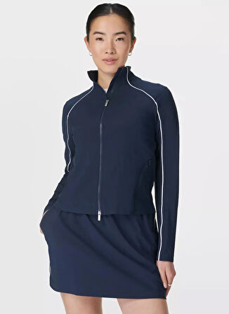 SB9871P-4274 ANYTIME EXPLORER ZIP U Lacivert Dik Yaka Slim Fit  Kadın Zip Ceket