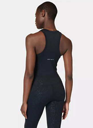SB10170-001 ALL DAY CROPPED TANK Siyah U Yaka   Kadın Atlet