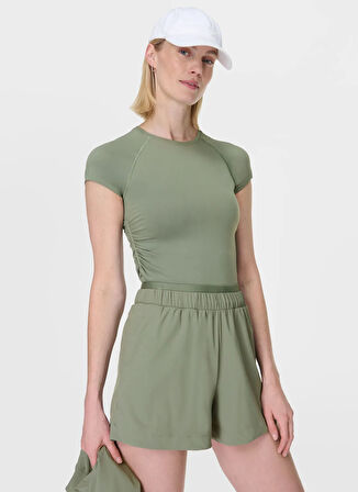 SB10211S-7063 EXPLORER ELEVATED 3 S Haki  Normal Kalıp  Kadın Şort