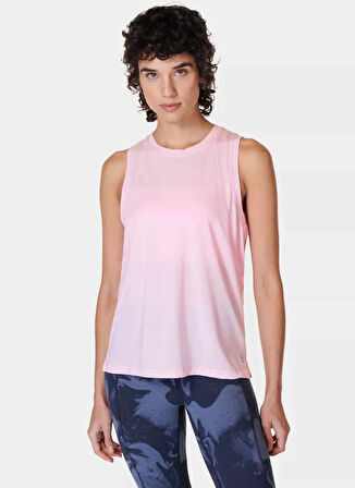 Sweaty Betty SB9666-660 SOFT FLOW STUDIO TANK Pembe Normal Düz Kadın Atlet
