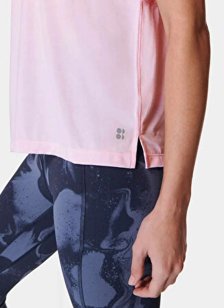 Sweaty Betty SB9666-660 SOFT FLOW STUDIO TANK Pembe Normal Düz Kadın Atlet