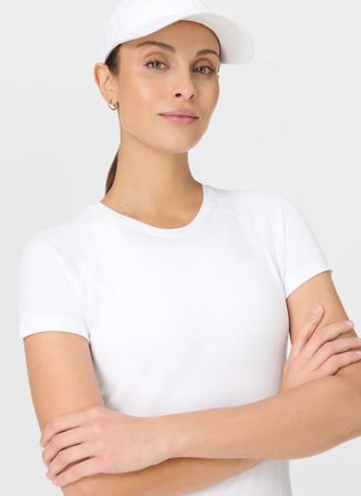 Sweaty Betty SB10131-100 ATHLET Beyaz Kadın T-Shirt