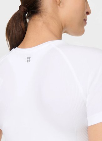 Sweaty Betty SB10131-100 ATHLET Beyaz Kadın T-Shirt