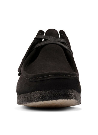 Clarks Süet Siyah Kadın Düz Ayakkabı 26155522