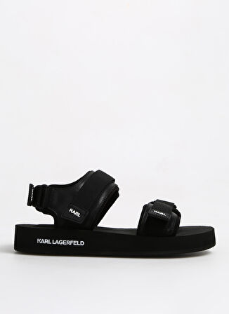 KARL LAGERFELD Siyah Erkek Sandalet ATLANTIK Double Strap