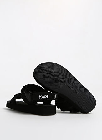 KARL LAGERFELD Siyah Erkek Sandalet ATLANTIK Double Strap