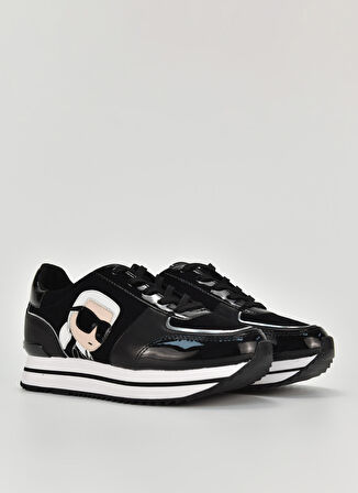 KARL LAGERFELD Siyah Kadın Deri Sneaker KL61930N