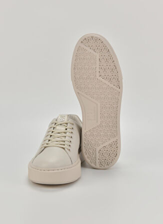 KARL LAGERFELD Ekru Erkek Deri Sneaker MAXI KUP Hotel Karl Lo Lace