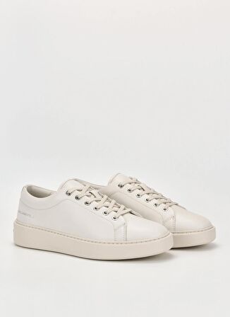 KARL LAGERFELD Beyaz Erkek Sneaker FLINT Lace Lo Lthr