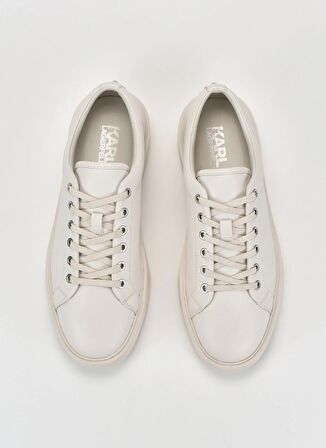 KARL LAGERFELD Beyaz Erkek Sneaker FLINT Lace Lo Lthr