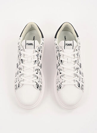 KARL LAGERFELD Beyaz - Siyah Erkek Sneaker KAPRI MENS Twin NFT Graffiti