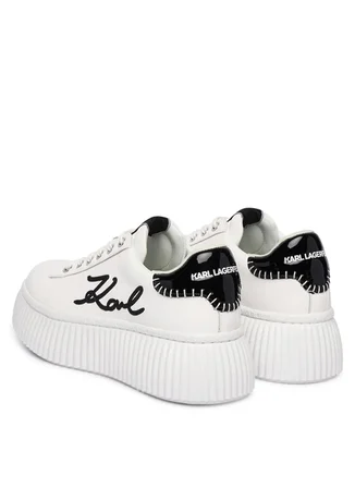 KARL LAGERFELD Beyaz Kadın Deri Sneaker KL42372C