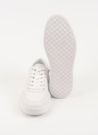 KARL LAGERFELD Beyaz Erkek Deri Sneaker FLINT II U-Front Lo Lace