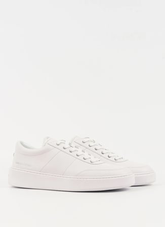 KARL LAGERFELD Beyaz Erkek Deri Sneaker FLINT II U-Front Lo Lace