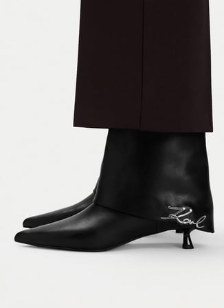 KARL LAGERFELD Topuklu Bot, 36, Siyah