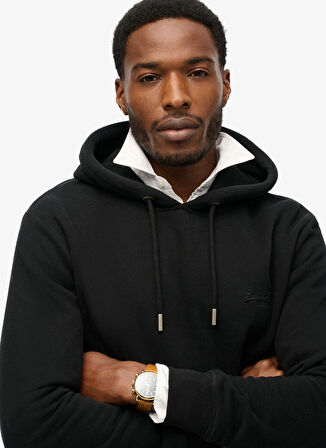 Superdry Kapüşon Yaka Siyah Erkek Sweatshırt M2013110A02A_ESSENTIAL LOGO HOODIE