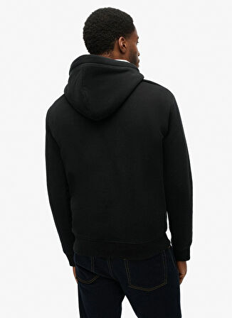 Superdry Kapüşon Yaka Siyah Erkek Sweatshırt M2013110A02A_ESSENTIAL LOGO HOODIE