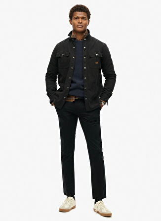 Superdry Normal Siyah Erkek Gömlek M4010730A02A_CANVAS WORKWEAR OVERSH