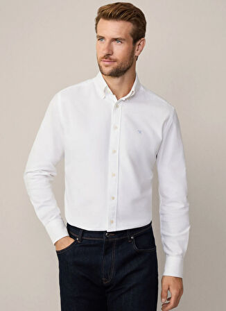 Hackett Slim Fit Gömlek Yaka Beyaz Erkek Gömlek HM309361
