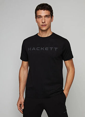 Hackett Bisiklet Yaka Siyah Erkek T-Shirt HM500713