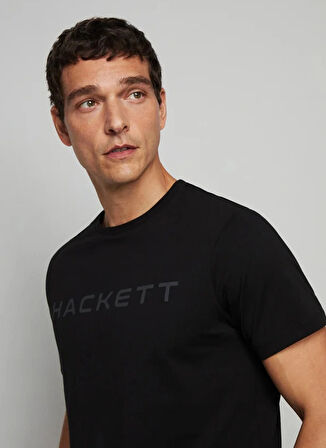 Hackett Bisiklet Yaka Siyah Erkek T-Shirt HM500713