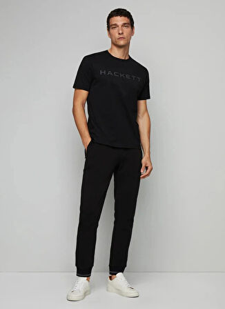 Hackett Bisiklet Yaka Siyah Erkek T-Shirt HM500713