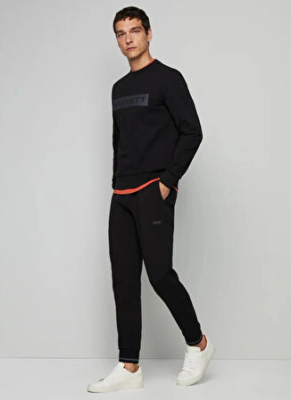 Hackett Bisiklet Yaka Siyah Erkek Sweatshırt HM581166